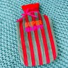 Hot water bottle Velvet Pinstripe Super Happy