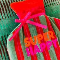Bouillotte Velours Pinstripe Super Happy