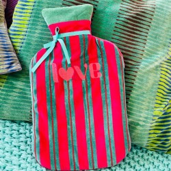 Bouillotte Velours Pinstripe Love