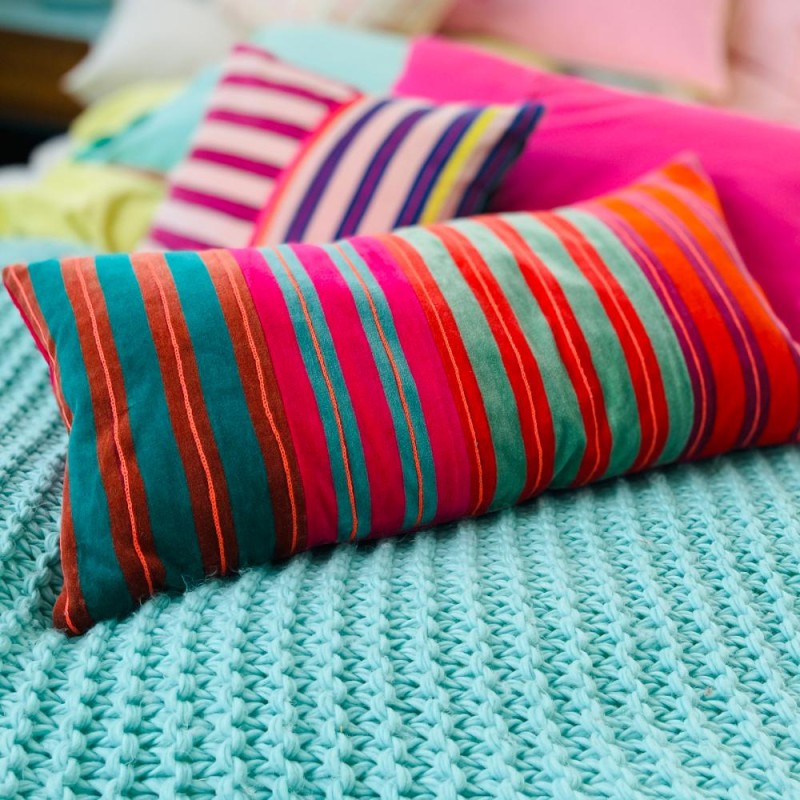 Cushion Cover Velvet Pinstripe mix 3060