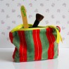 Pochette Zip Velours Pinstripe mix