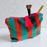 Pochette Zip Velours Pinstripe mix