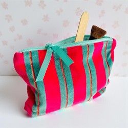 Pouch Zip Velvet Pinstripe mix