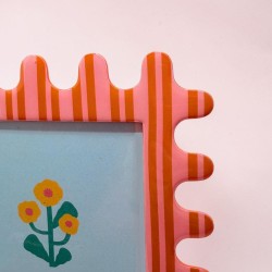 Photo Frame Waves S Stripe Orange
