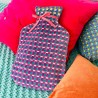 Hot water bottle Velvet Check viola