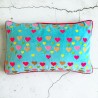 Cushion Cover Hearts multi azur 3050