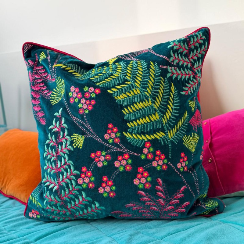 Housse de Coussin Ferns teal 5050