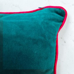 Cushion Cover Ferns teal 5050