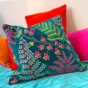 Cushion Cover Ferns teal 5050