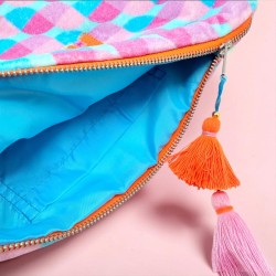 Trousse de toilette Velours Waves Happy viola