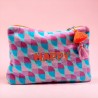 Trousse de toilette Velours Waves Happy viola