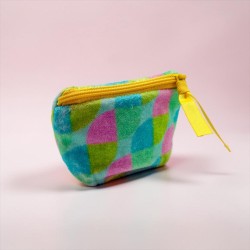Pochette velours mini zip Waves