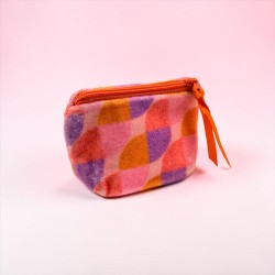 Pochette velours mini zip Waves