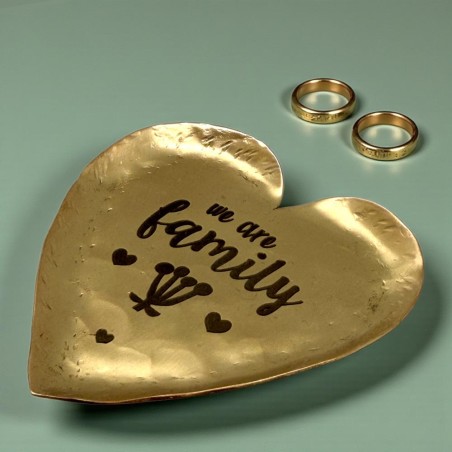 Mini Trinket Heart Brass Family