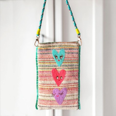 Cellphone Bag 3 smiley hearts