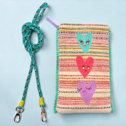 Pochette téléphone 3 smiley hearts