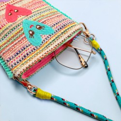 Pochette téléphone 3 smiley hearts