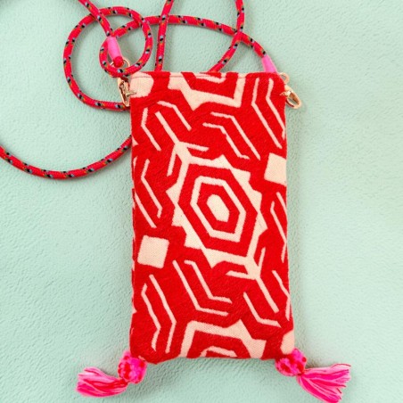 Cellphone Bag Geo red