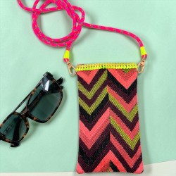 Pochette téléphone Geo Ricrac pink