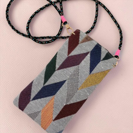 Pochette téléphone up&down grey