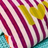 Housse de Coussin Velours Pinstripe Love 4060