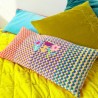 Housse de Coussin Velours check 3 fl 3060