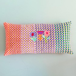 Housse de Coussin Velours check 3 fl 3060