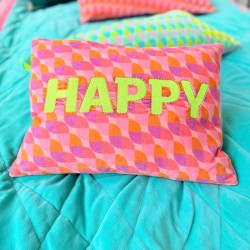 Housse de Coussin Waves Happy orange 3040