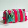 Cosmetic Bag Velvet Pinstripe Love S