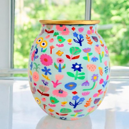 Vase Flowerbed ltblue