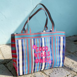 Shopper plastique recyclé good vibes