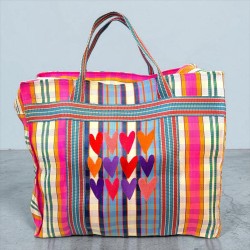 Shopper zip XXL recycle plastic 12hearts