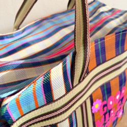 Shopper plastique recyclé XXL good vibes