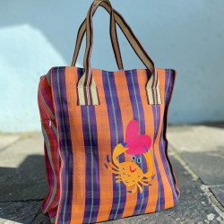 Shopper plastique recyclé Zip crab in love