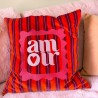 Cushion Cover Velvet Pinstripe Amour 5050