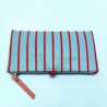 Portemonnaie Leather Stripe HK ltblue