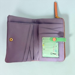 Portemonnaie Leather Stripe folded apricot