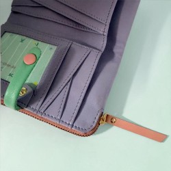 Portemonnaie Leather Stripe folded apricot