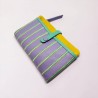 Portemonnaie Leather Stripe folded viola