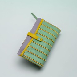 Portemonnaie Leather Stripe folded mint