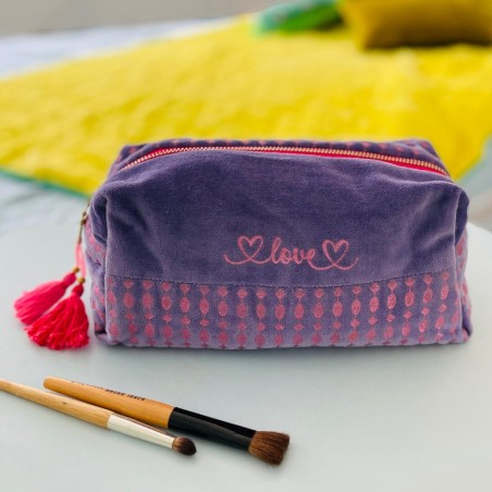 Kosmetiktasche Velvet Love 2 Heart M