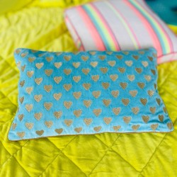 Kissenhülle Hearts with Hearts Aqua 3050