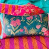 Housse de Coussin Velours Oriental Shine flower border 3060