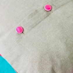 Housse de Coussin Velours Oriental Shine flower border 3060