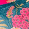 Housse de Coussin Velours Oriental Shine flower border 3060