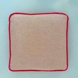 Housse de Coussin Carré Velours Pinstripe orange 40405