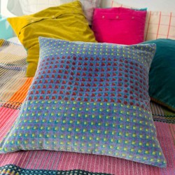 Cushion Cover Velvet Checkbox mix 5050
