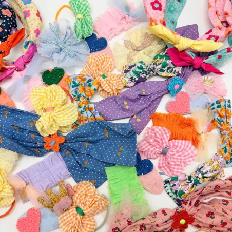 Pince à cheveux + élastique cheveux mixed