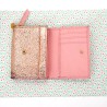 Portemonnaie Compact Leder Bubble metallic
