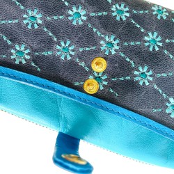 Portemonnaie Leder buffalo sm folded vintageblue